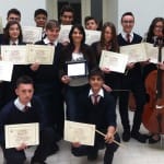 Gli allievi del Musicale dopo la premiazione