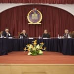 Un momento della serata dedicata agli ex allievi